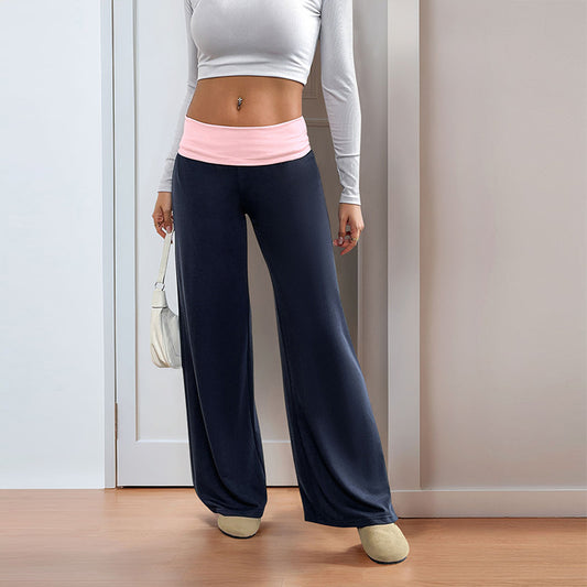 Loose sports pants for women with a high waist and comfortable elastane Chic and Style