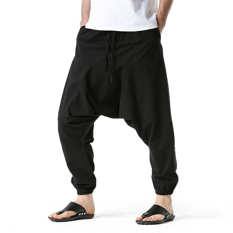 Casual harem pants for men with elastic waist and side pockets Chic and Style
