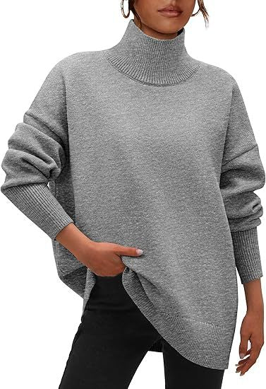Dames Pulls surdimensionné avec col montant Chic und Stil