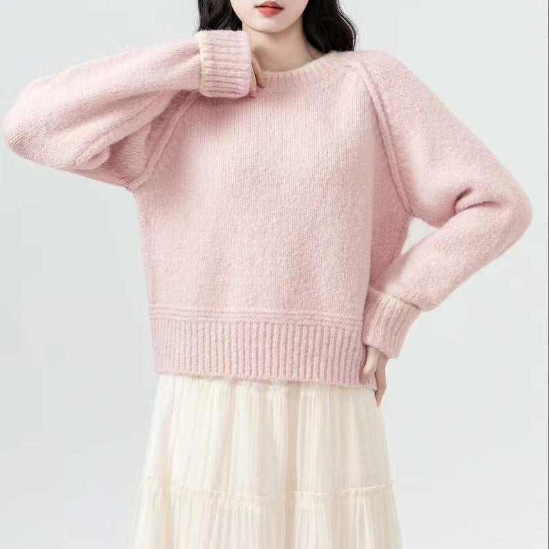 Dames Pull en tricot doux avec coupe ample et manches longues Chic und Stil