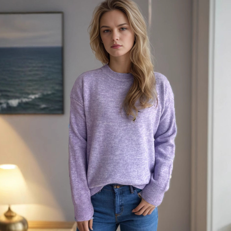 Pull casual pour femmes avec une coupe ample et un design en tricot côtelé moderne Chic und Stil