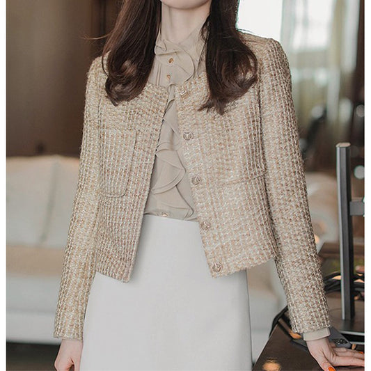 Blazer Texturé en Tweed pour Femmes Chic und Stil