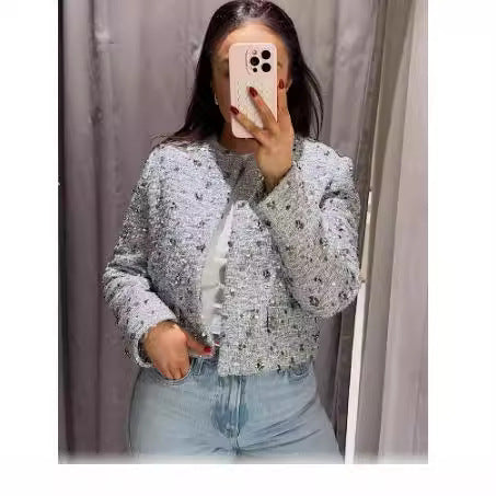 Dames élégante veste avec design texturé Chic und Stil