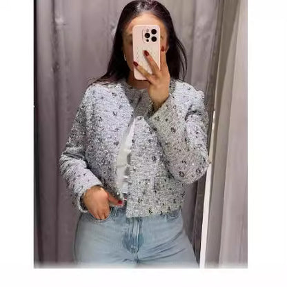 Dames élégante veste avec design texturé Chic und Stil