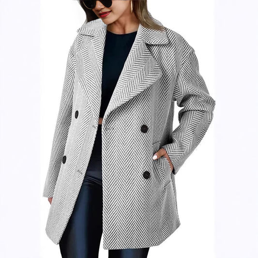 Dame manteau de transition à double rangée Chic und Stil