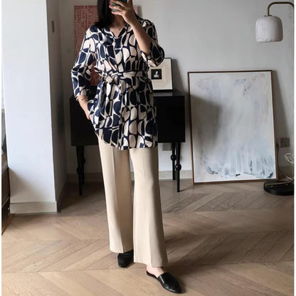 Pantalons large à taille haute polyvalents pour femmes Chic und Stil