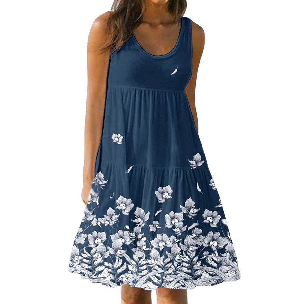 Dames Robe A-Lignes Florale Fluide Chic und Stil