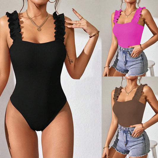 Maillot de bain femme avec des détails en volants et une coupe flatteuse Chic & Stil