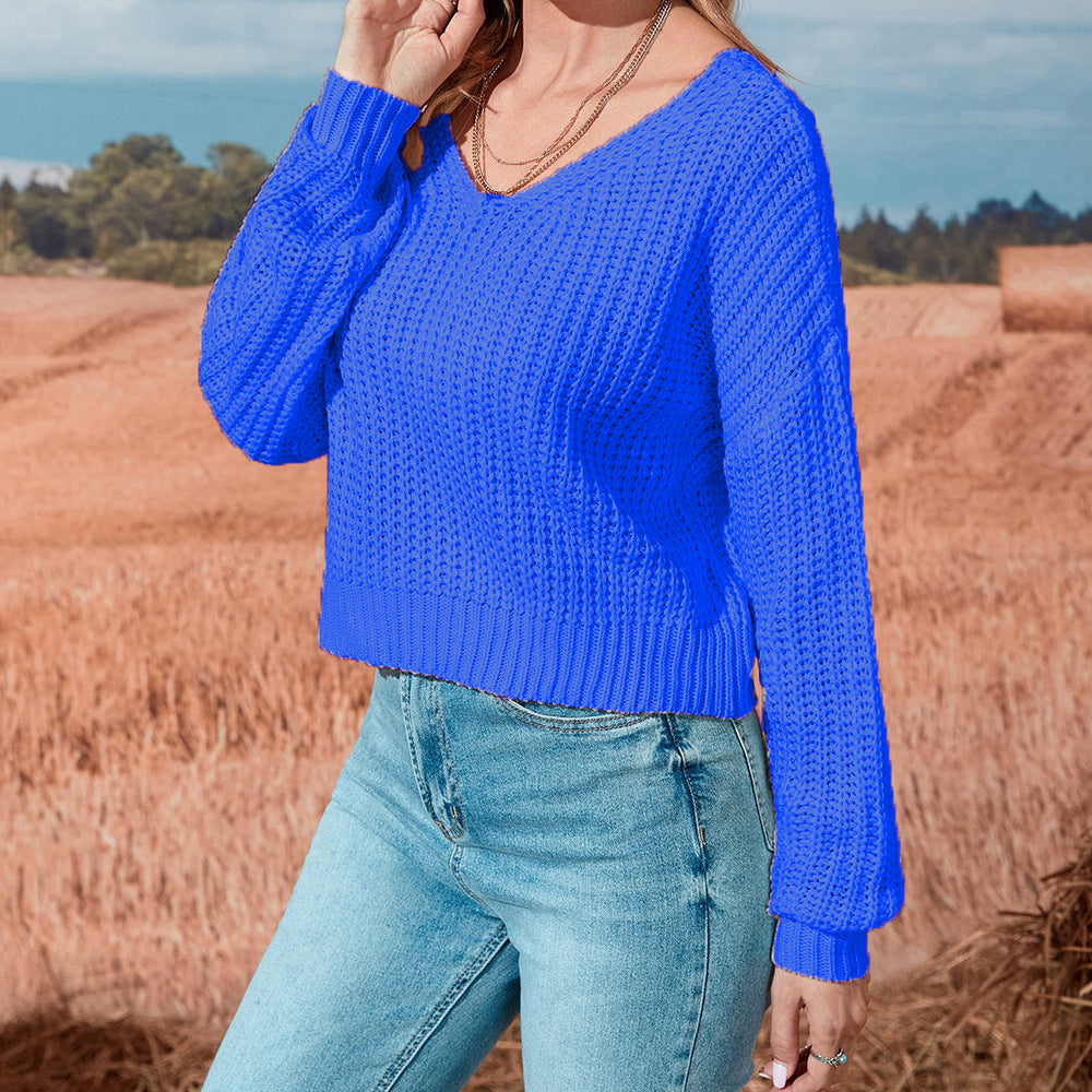 Pull en tricot ouvert décontracté pour femmes Chic und Stil