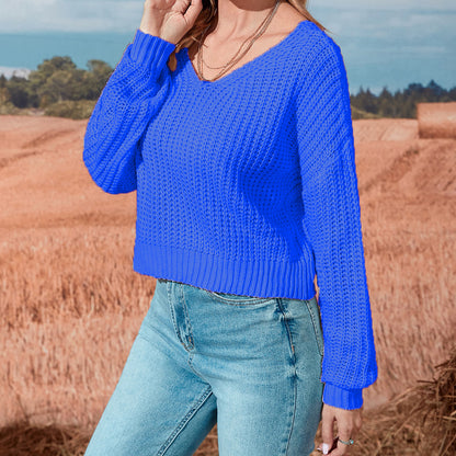 Pull en tricot ouvert décontracté pour femmes Chic und Stil