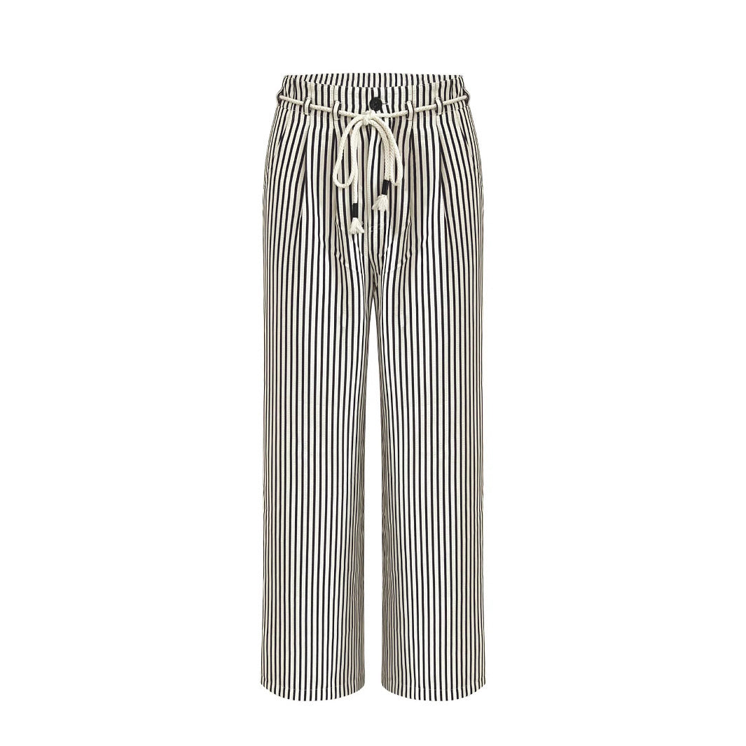 Chic and Style Casual Striped Linen Pants for Women