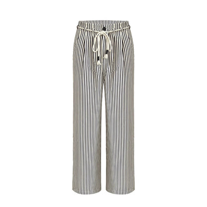 Chic and Style Casual Striped Linen Pants for Women