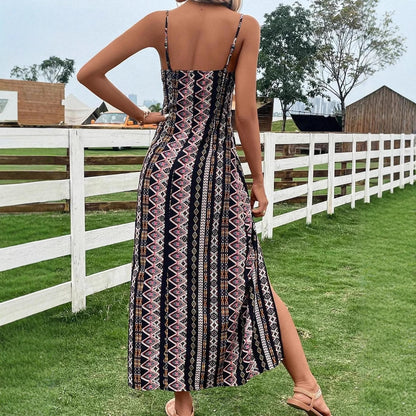 Robe maxi ethnique bohème pour femmes Chic und Stil