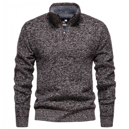 Pull-over zippé pour hommes avec design structuré Chic und Stil