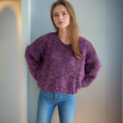 Pull en tricot épais pour femmes avec des manches volumineuses Chic und Stil