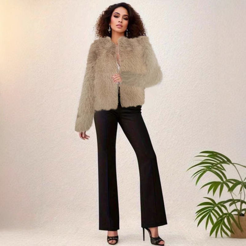 Ladies Trendy Chic Plush Jacket