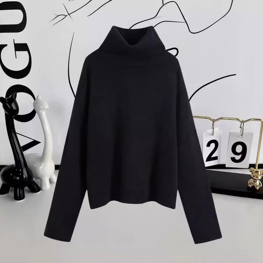 Pull en col roulé confortable pour femmes en laine de haute qualité Chic und Stil