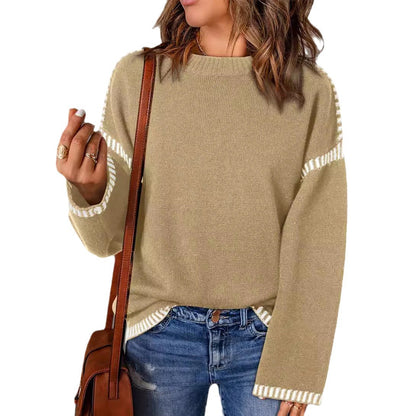 Pull décontracté pour dames avec accents rayés Chic und Stil