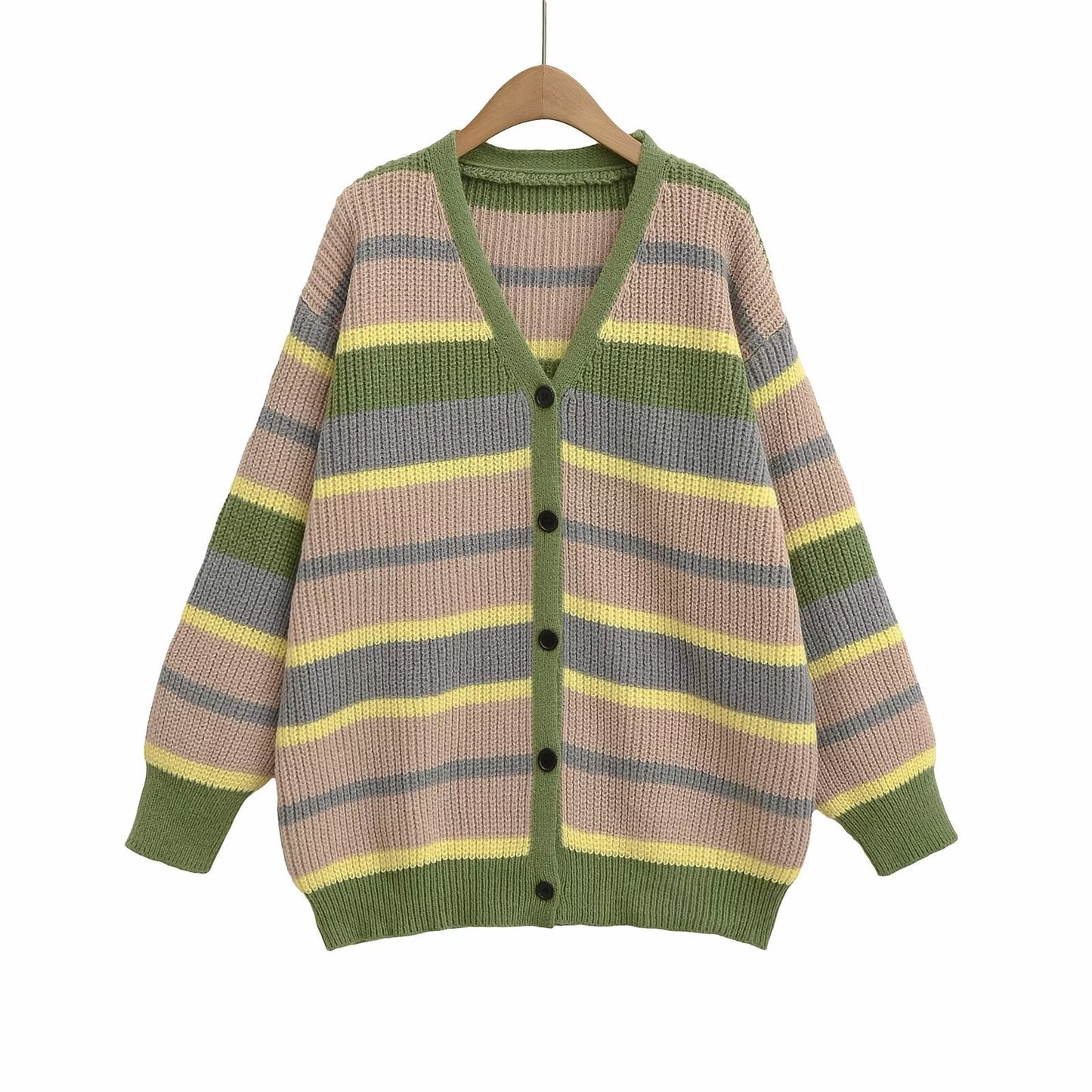 Dame cardigan avec motif à rayures tendance Chic und Stil