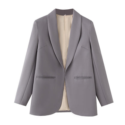 Women Elegant Blazer with Soft Shoulders and Luxurious Inner Lining Chic and Style