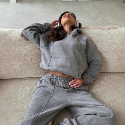 Dames Cozy Sweatset Chic und Stil