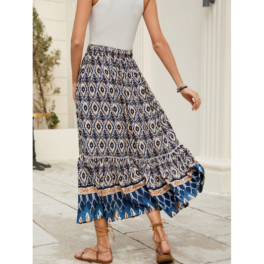 Dames Bohème Échelonné Maxi Jupe Chic und Stil