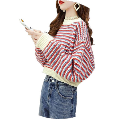 Pull en tricot à vagues pour femmes avec coupe oversized Chic und Stil