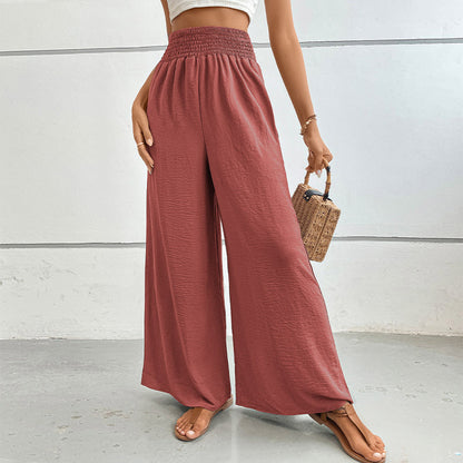 Wide summer pants for women with elastic waistband Chic und Stil