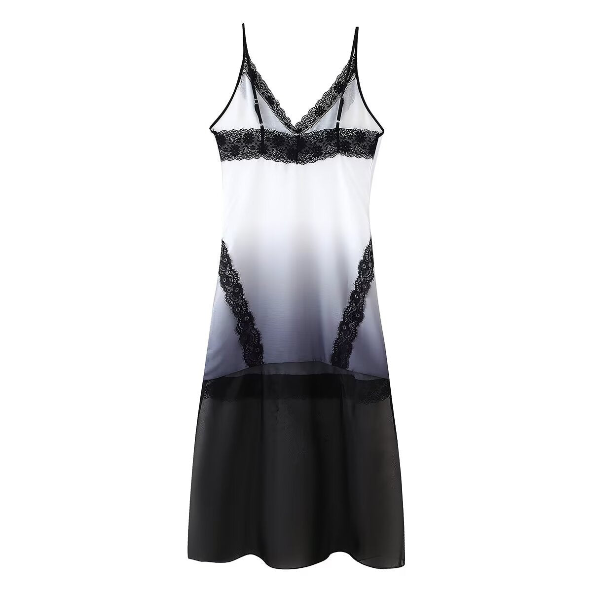 Robe de nuit pour femmes avec des embellissements en dentelle élégante et un dégradé de couleurs Chic und Stil