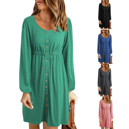 Robe d'été pour femmes avec coupe cintrée et manches longues Chic und Stil