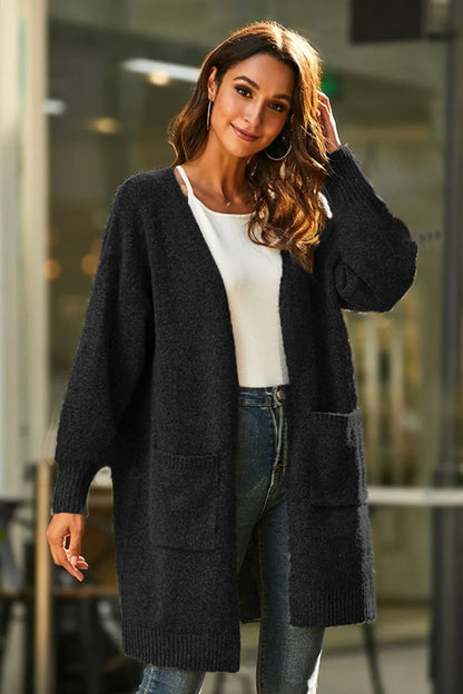 Dames cardigan à manches longues avec devant ouvert et poches profondes Chic und Stil