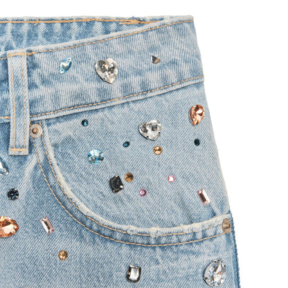 Dames Jeans élégantes avec des applications créatives Chic und Stil