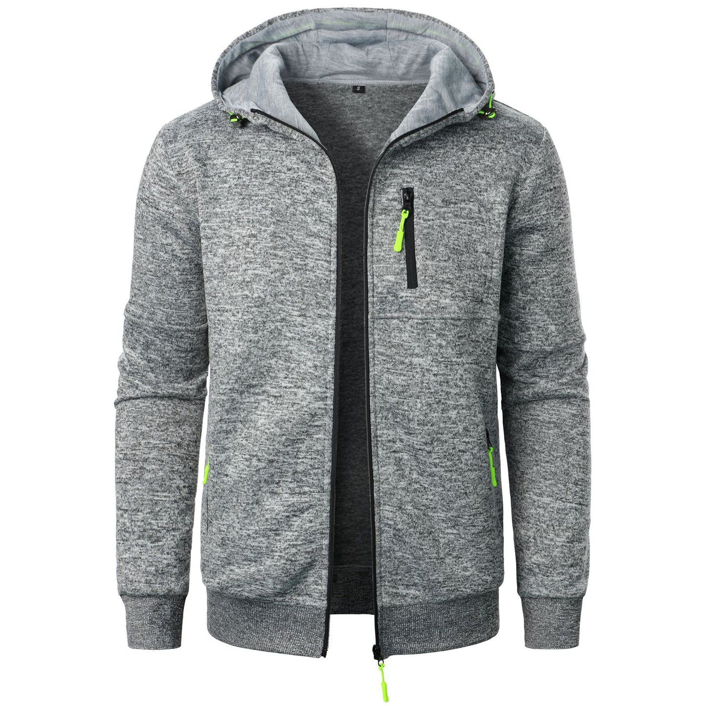 Veste à capuche sportive pour hommes avec un design structurel innovant et des poches pratiques Chic und Stil