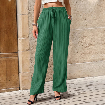 Relaxed Palazzo Pants for Women with Elastic Waist and Side Pockets Chic and Style