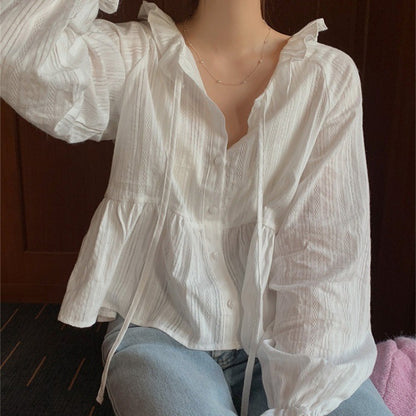 Blouse à volants pour dames Chic und Stil