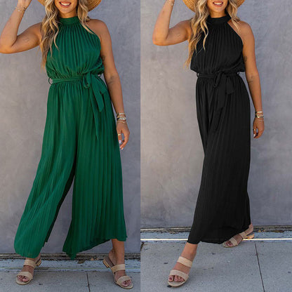 Dames élégant plissé combinaison Chic und Stil