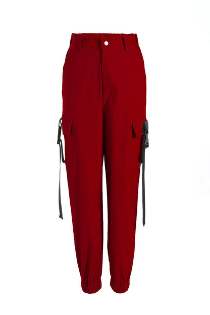 Women’s cargo pants with elastic waist and practical side pockets Chic and Style