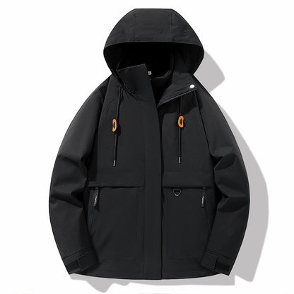 Functional jacket for men with adjustable hood and waterproof material Chic and Style