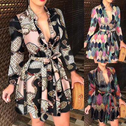 Femmes Élégante Robe Chemise Chic und Stil
