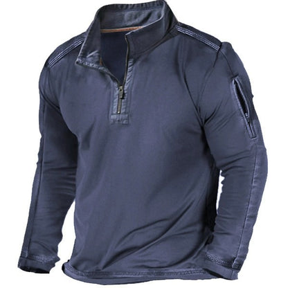 Pull fonctionnel pour hommes avec demi-fermeture éclair et poches pratiques Chic und Stil