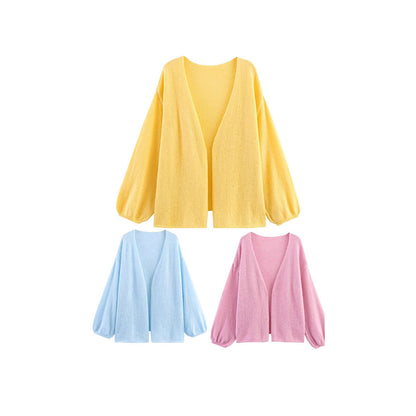 Dames cardigan en tricot léger à coupe ample Chic und Stil