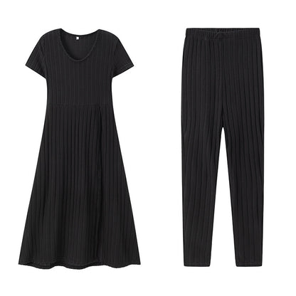 Robe en tricot confortable pour femme et ensemble de leggings Chic und Stil