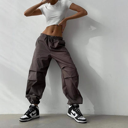 Sport leisure pants for women with elastic waist and practical pockets Chic and Style