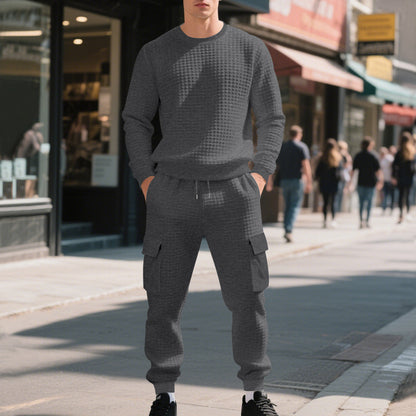Chic and Style casual sweatshirt and cargo pants set for men