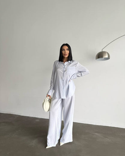 Chemisier en soie à manches longues pour femmes avec une texture fine Chic und Stil