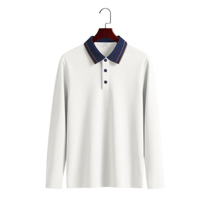Polo pour homme à manches longues avec col élégant Chic und Stil