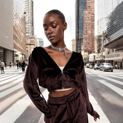 Dames Ensemble de détente en polaire luxueux Chic und Stil