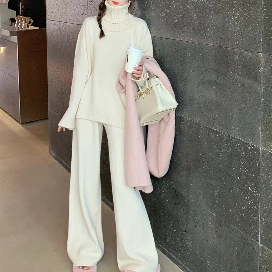 Pull en tricot confortable pour femmes avec col montant et détails d'épaules Chic und Stil