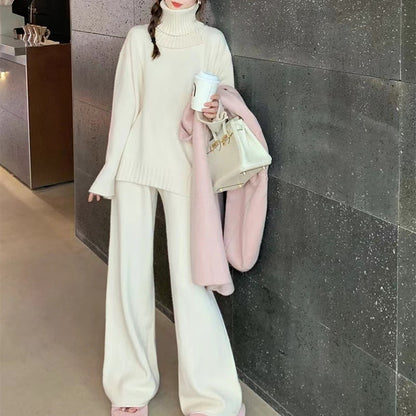 Pull en tricot confortable pour femmes avec col montant et détails d'épaules Chic und Stil