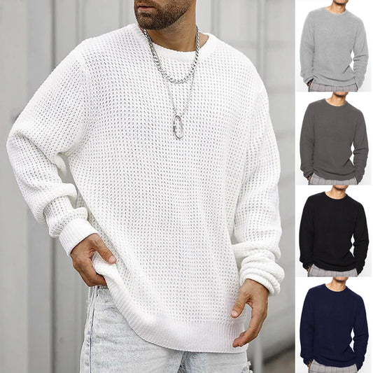 Pull-over en grosse maille pour homme avec motif texturé et coupe décontractée Chic und Stil